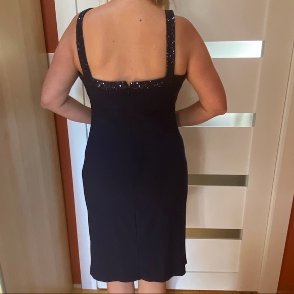 NWT American Living navy elegant knee midi dress plus - Picture 3 of 9